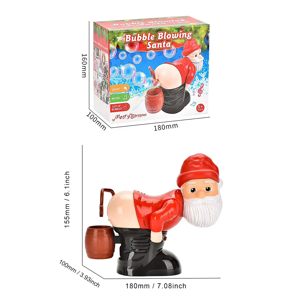Santa’s Fart Bubble Machine – Christmas Toy with Music, Lights & Bubbles