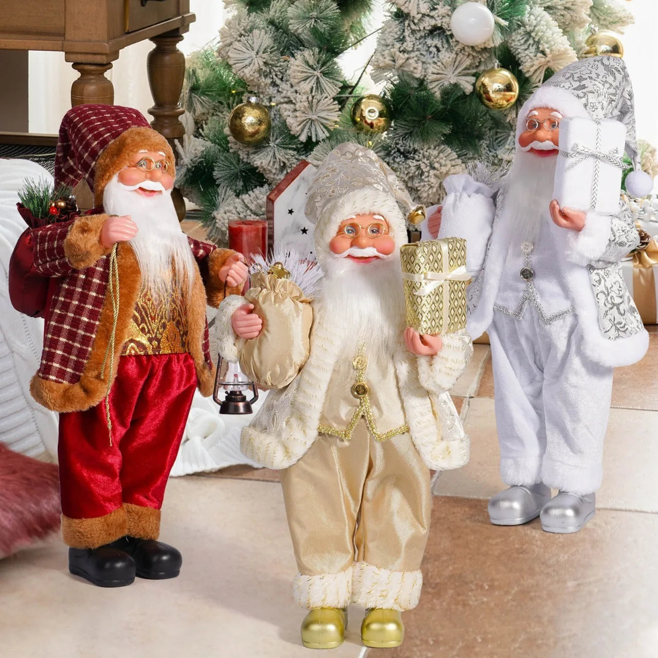 1 new Santa Claus statue ornaments, suitable for Christmas desktop decoration, party decoration, home decoration crafts, room de - Ghemy.co.uk