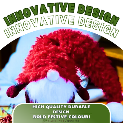 Large Soft Gonk Santa – Nordic Christmas Plush Ornament (Red)