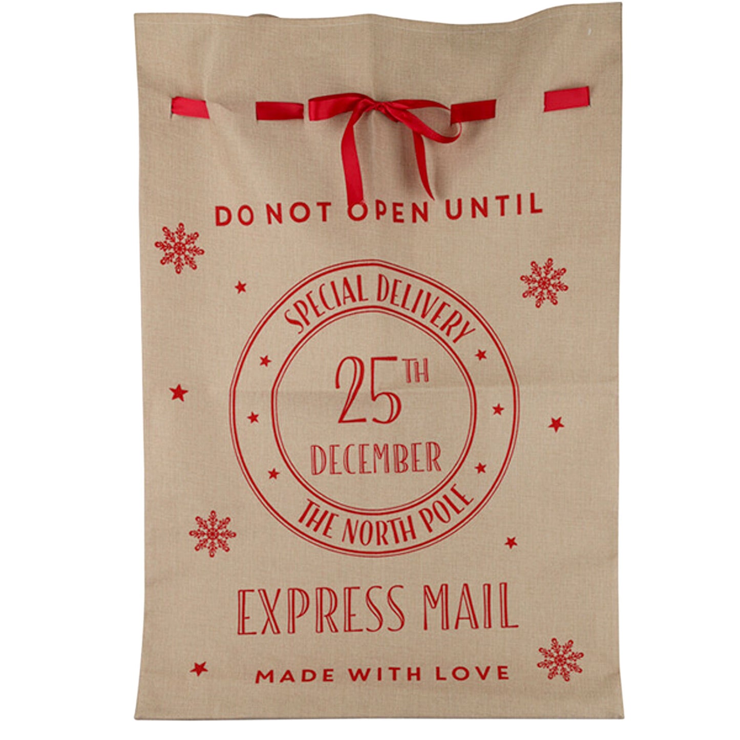 Christmas Sack Jute Bag Drawstring Gift Reusable Present Stocking Storage XL - Ghemy.co.uk