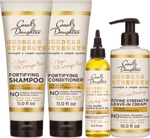 Goddess Strength Sulfate Free Shampoo, Hair Conditioner, Leave in Conditioner & Hair Treatment Oil Made with Castor Oil (4 Products) - Ghemy.co.uk