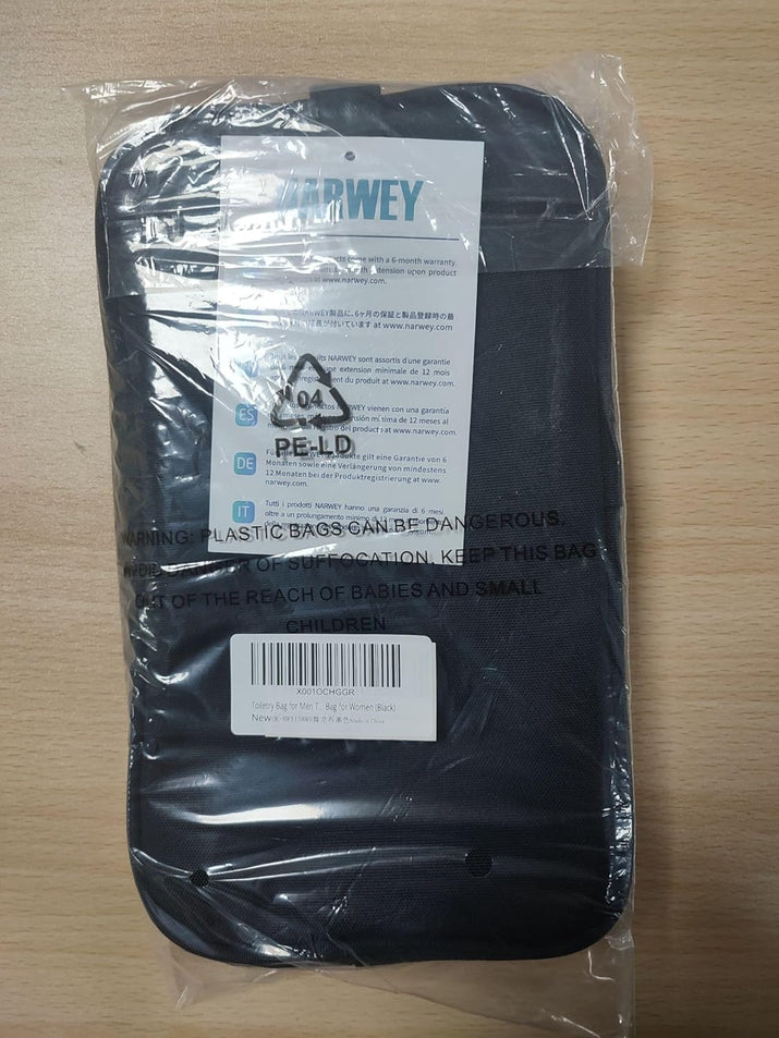 Travel Toiletry Wash Bag for Men and Women Traveling Dopp Kit Shaving Bag for Toiletries Accessories (Black) - Ghemy.co.uk