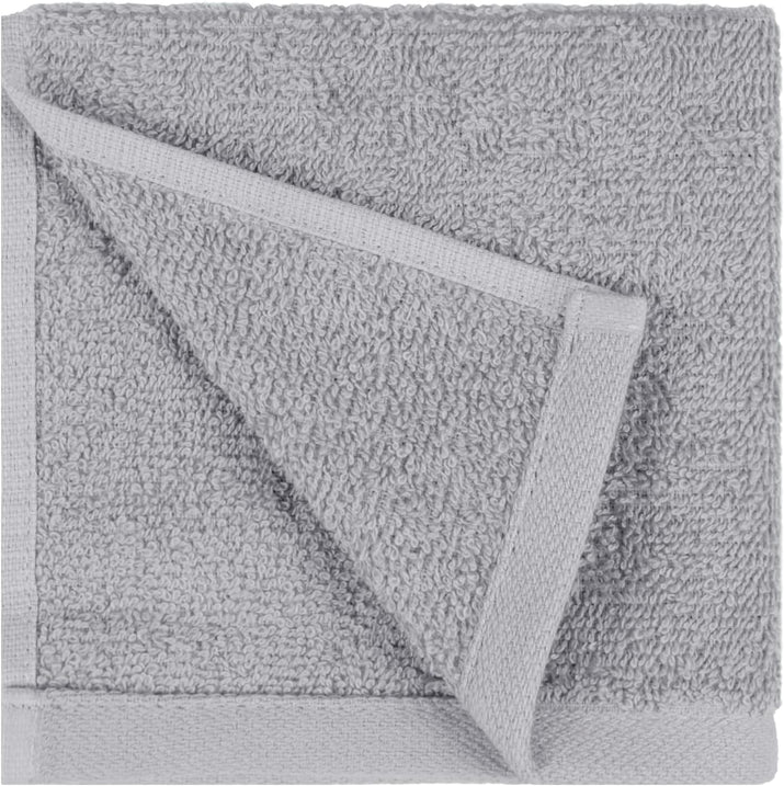 Face Towels for Bathroom, 100% Cotton Extra Absorbent Washcloth, Fast Drying - Salon Towel - 12-Pack, Grey (30 X 30 Cm) - Ghemy.co.uk