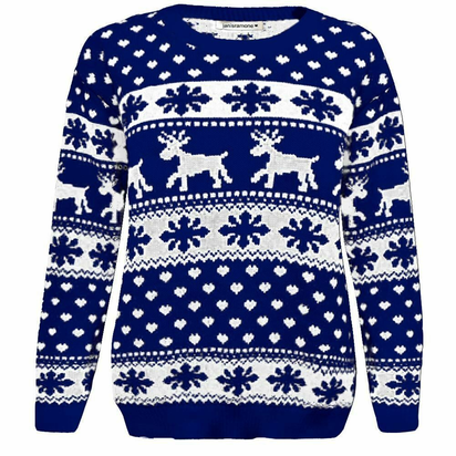 Girls Boys Xmas Jumper Reindeer Rudolph Knitted Christmas Jumper Kids Sweater - Ghemy.co.uk