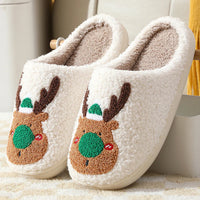 Christmas Elk Slippers – Soft, Cozy & Slip-On