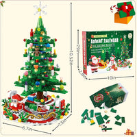 24Pcs Advent Calendar 2024 Christmas Tree Building Set Boxes Countdown Block UK - Ghemy.co.uk