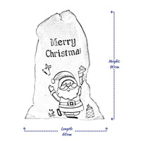 Christmas Sack Jute Bag Drawstring Gift Reusable Present Stocking Storage XL - Ghemy.co.uk