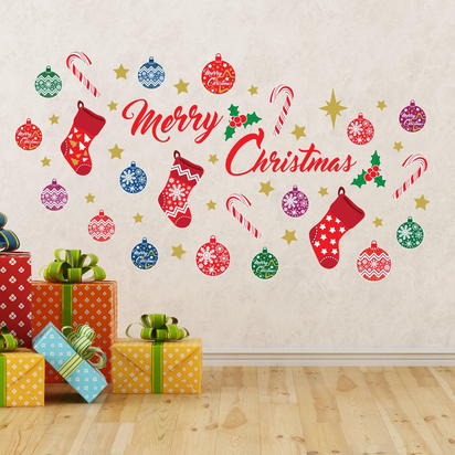 Wallflexi Christmas Decorations Wall Stickers Merry Christmas Decoration Set Wal - Ghemy.co.uk