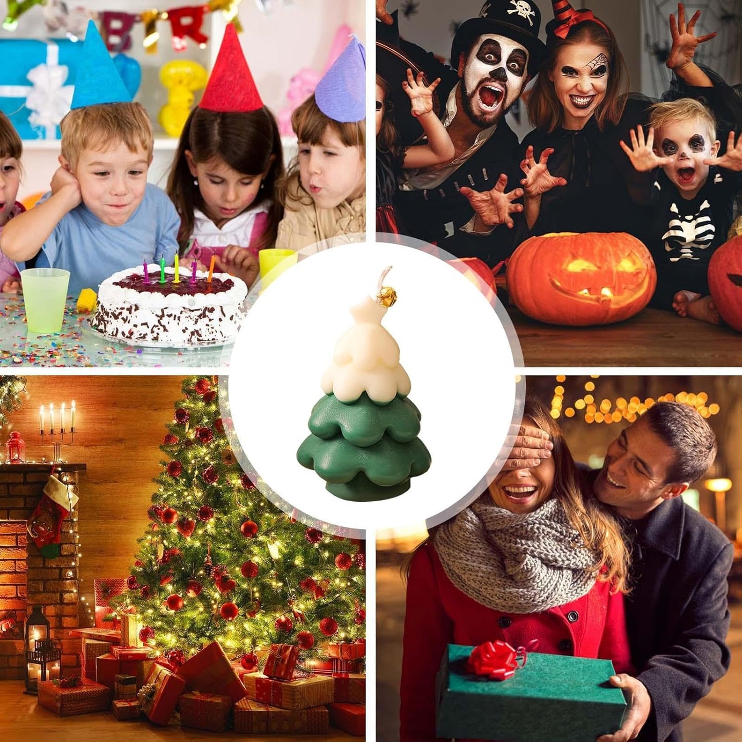 Christmas Tree Candles, Christmas Scented Candles, Aromatherapy Candles for the Table, Aromatherapy Candle, Scented Candle, Smokeless, Plant Fragrance for Living Room - Ghemy.co.uk