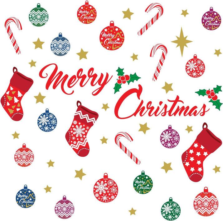 Wallflexi Christmas Decorations Wall Stickers Merry Christmas Decoration Set Wal - Ghemy.co.uk