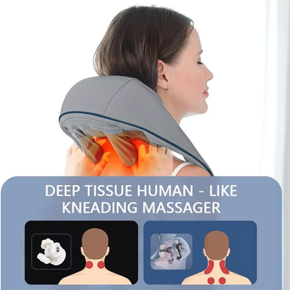 BEST GIFT Electric Neck and Shoulder with Heat Shiatsu Back Neck Massager Relax - Ghemy.co.uk