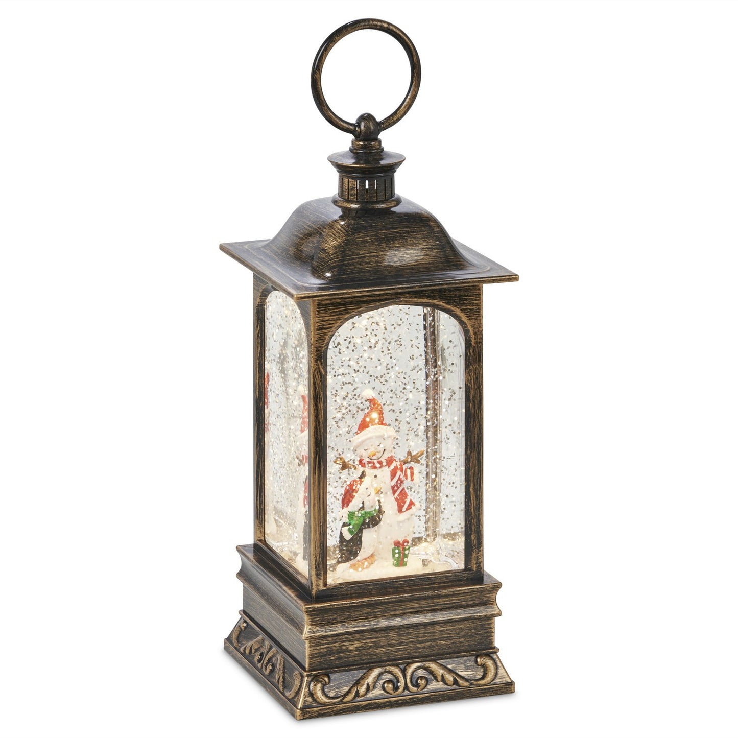 Large Christmas Water Spinner Snow Globe Snowman Tree Rustic Decorations Figures - Ghemy.co.uk