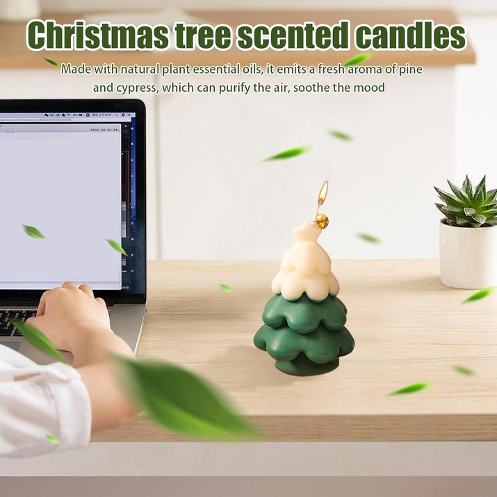 Christmas Tree Candles, Christmas Scented Candles, Aromatherapy Candles for the Table, Aromatherapy Candle, Scented Candle, Smokeless, Plant Fragrance for Living Room - Ghemy.co.uk