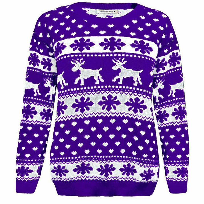 Girls Boys Xmas Jumper Reindeer Rudolph Knitted Christmas Jumper Kids Sweater - Ghemy.co.uk