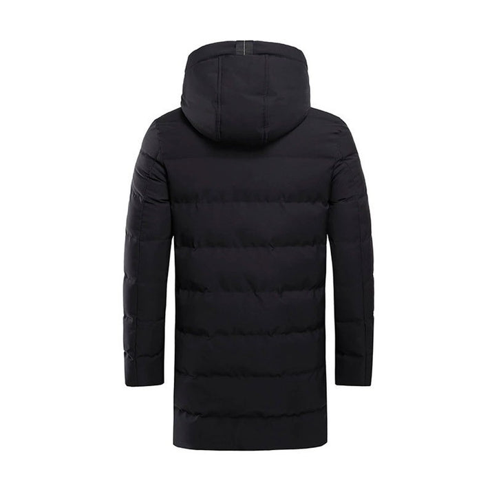 Men's Long Hooded Puffer Jacket – Quilted & Winter Warm