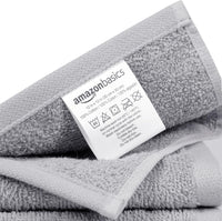 Face Towels for Bathroom, 100% Cotton Extra Absorbent Washcloth, Fast Drying - Salon Towel - 12-Pack, Grey (30 X 30 Cm) - Ghemy.co.uk