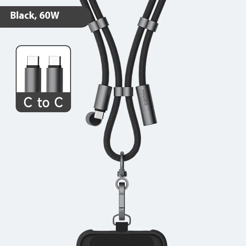 2-in-1 Phone Lanyard Charging Cable - Ghemy.co.uk