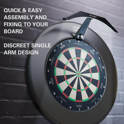 LED Dartboard Light - Bright Dart Board Lighting | Extra Long 3M Cable | Securely Fits All Dart Boards | Easy Assembly | Professional Darts Accessories - Ghemy.co.uk