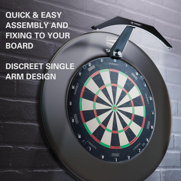 LED Dartboard Light - Bright Dart Board Lighting | Extra Long 3M Cable | Securely Fits All Dart Boards | Easy Assembly | Professional Darts Accessories - Ghemy.co.uk