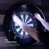 Corona Vision Dartboard Lighting System, Black Frame | White LED Dart Board Surround Ring Light | Available with Pro Tour Dartboards Surround & Championship Dartboard, or Oche Dart Mat - Ghemy.co.uk