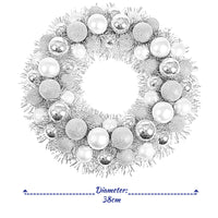 Christmas Wreath Tinsel Bauble Decorative Hanging Door Wall Winter Xmas D�Cor - Ghemy.co.uk