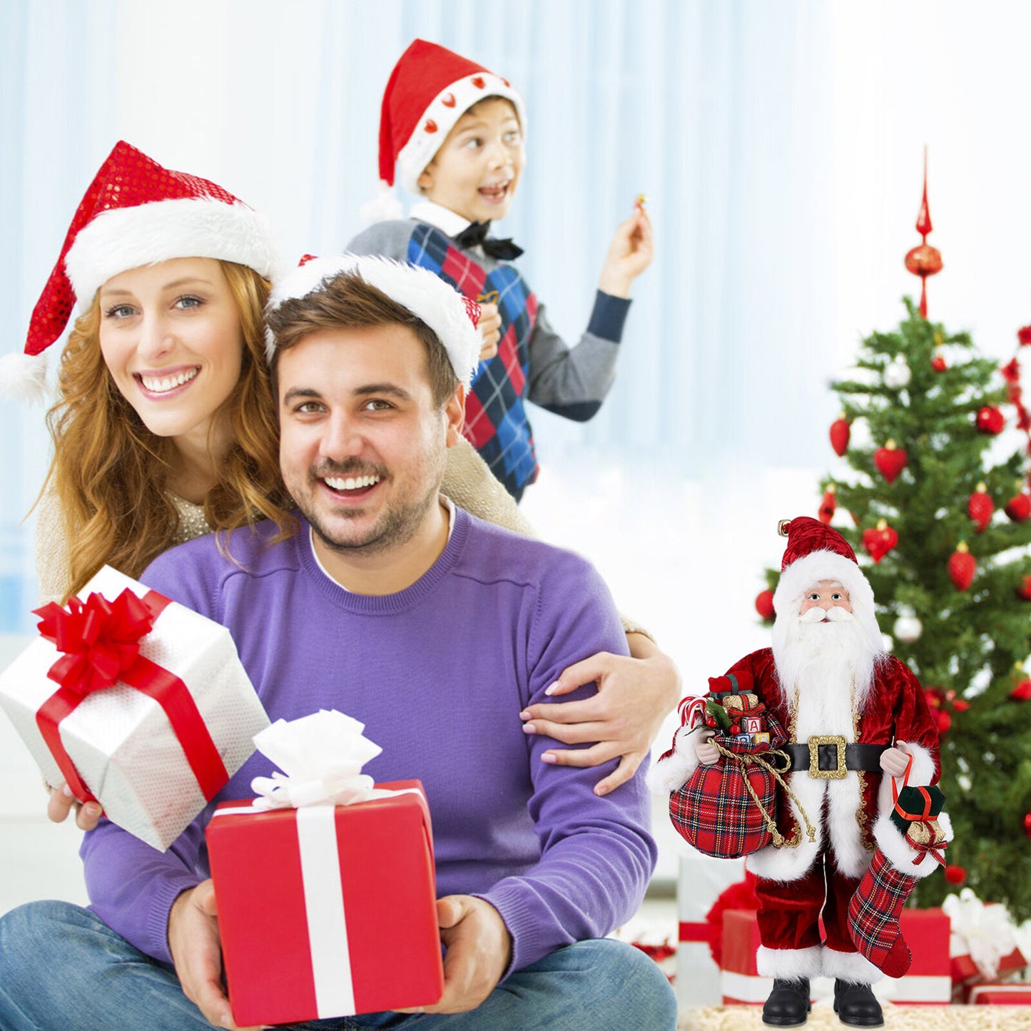 18" Standing Santa Claus – Christmas Decoration & Holiday Gift