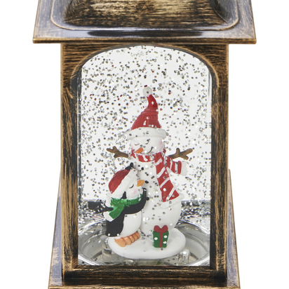 Large Christmas Water Spinner Snow Globe Snowman Tree Rustic Decorations Figures - Ghemy.co.uk