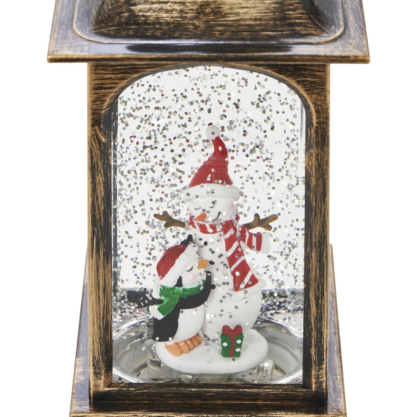 Large Christmas Water Spinner Snow Globe Snowman Tree Rustic Decorations Figures - Ghemy.co.uk