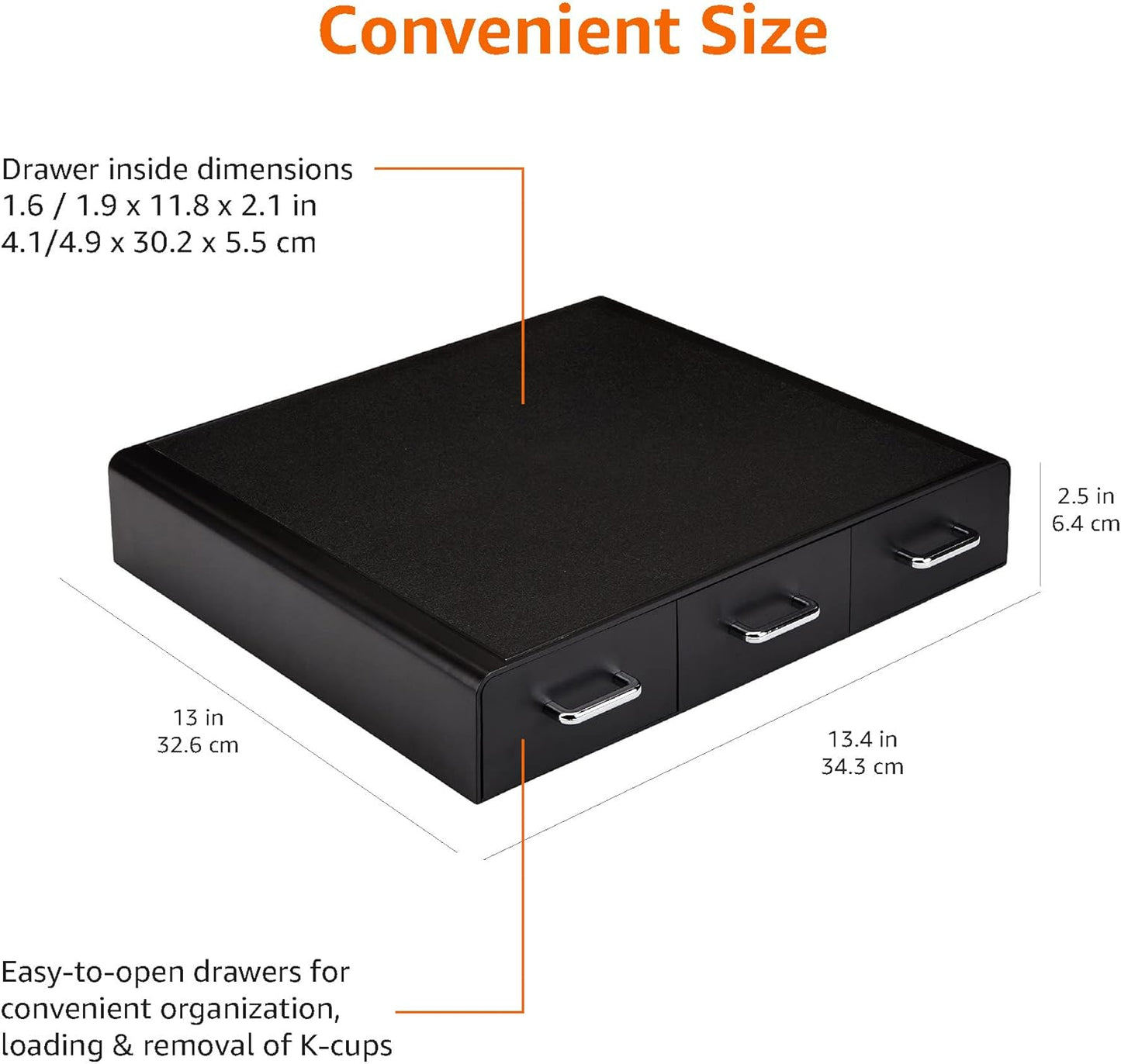 Coffee Pod Storage Drawer for K-Cup Pods - 36 Pod Capacity, Black - Ghemy.co.uk