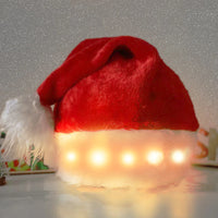 Christmas Hat LED Light Plush Children'S Adult Christmas Decorations Christmas Supplies Luminous Santa Hat Home Decoracion - Ghemy.co.uk