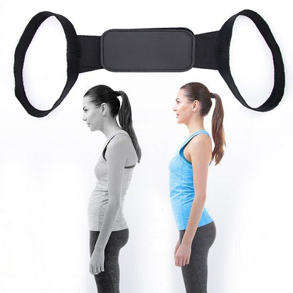 Posture Corrector Body Brace Back Lumbar Shoulder Support Belt Adjustable UK - Ghemy.co.uk
