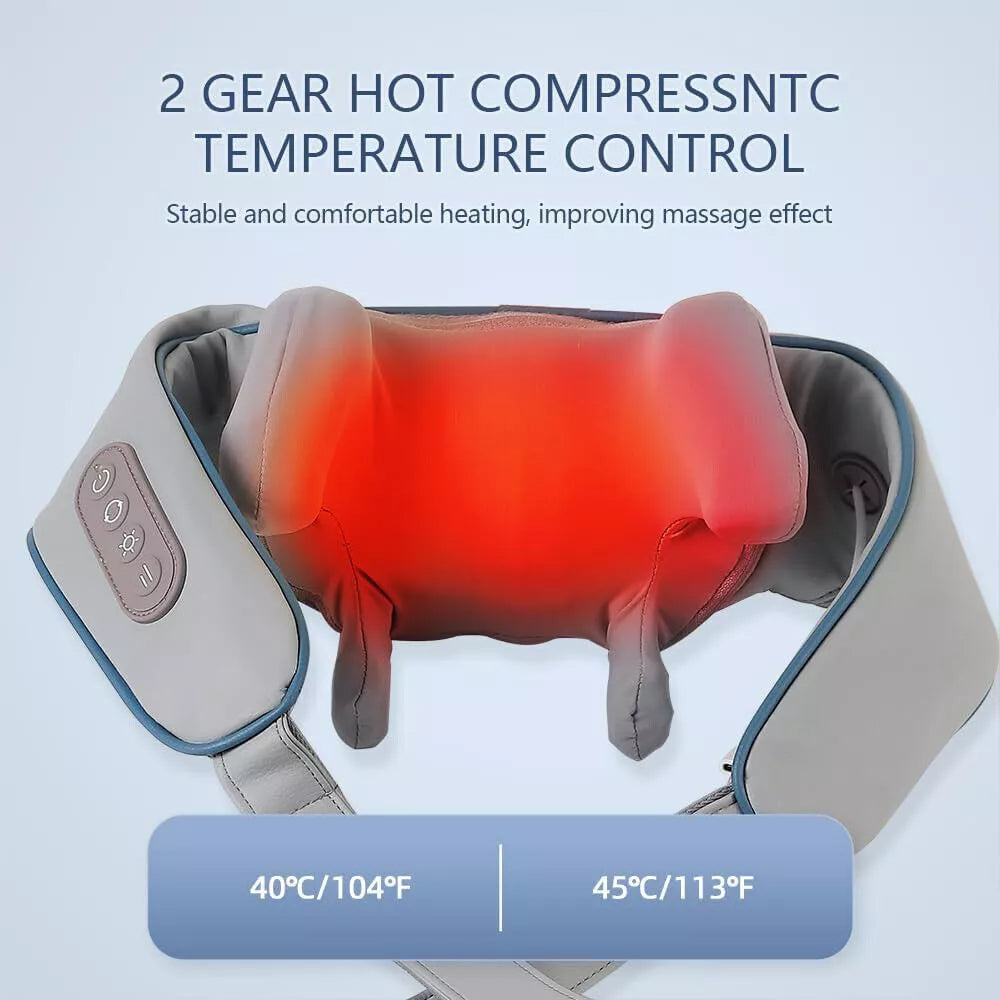 BEST GIFT Electric Neck and Shoulder with Heat Shiatsu Back Neck Massager Relax - Ghemy.co.uk