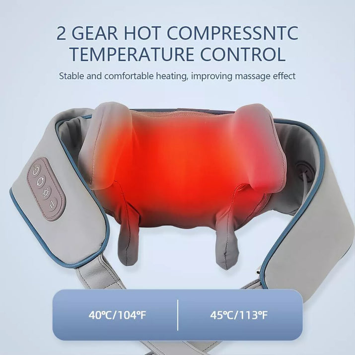BEST GIFT Electric Neck and Shoulder with Heat Shiatsu Back Neck Massager Relax - Ghemy.co.uk