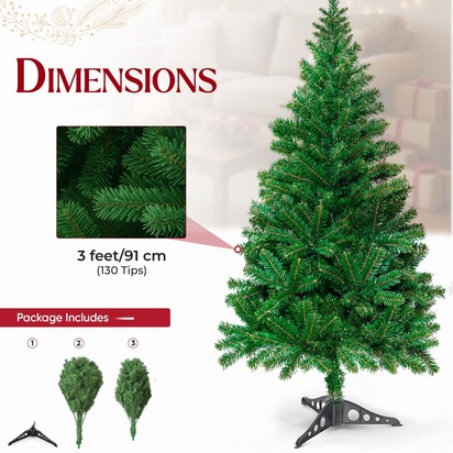 Christmas Tree Artificial Xmas Home Décor & Metal Stand 5Ft 6Ft 7Ft 8Ft Xmas - Ghemy.co.uk