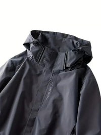 Men's Waterproof Soft Shell Jacket – Hooded Windbreaker for Outdoor Wear