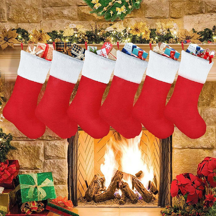 Red Santa Gift Sack – 38cm Christmas Stocking for Presents