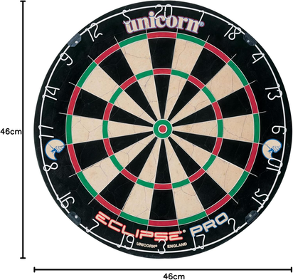 Eclipse Pro, Professional Bristle Dartboard with Competition Quality Sisal, Spider and Number Ring, Professional Dart Board for Adults - Ghemy.co.uk