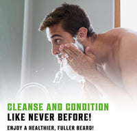 - Beard Shampoo and Conditioner - Natural Beard Wash & Beard Conditioner with Argan & Jojoba Oils - Softens & Strengthens - Gifts for Men - Peppermint & Eucalyptus - 2 X 300 Ml - Ghemy.co.uk