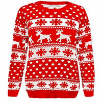Girls Boys Xmas Jumper Reindeer Rudolph Knitted Christmas Jumper Kids Sweater - Ghemy.co.uk
