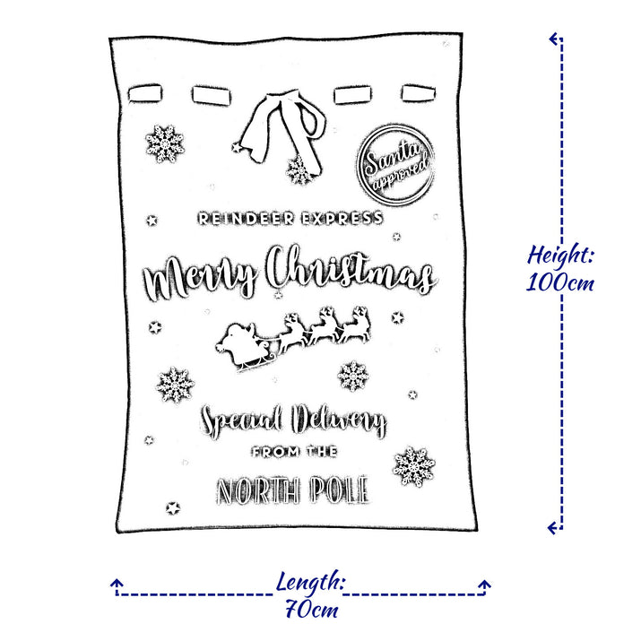 Christmas Sack Jute Bag Drawstring Gift Reusable Present Stocking Storage XL - Ghemy.co.uk