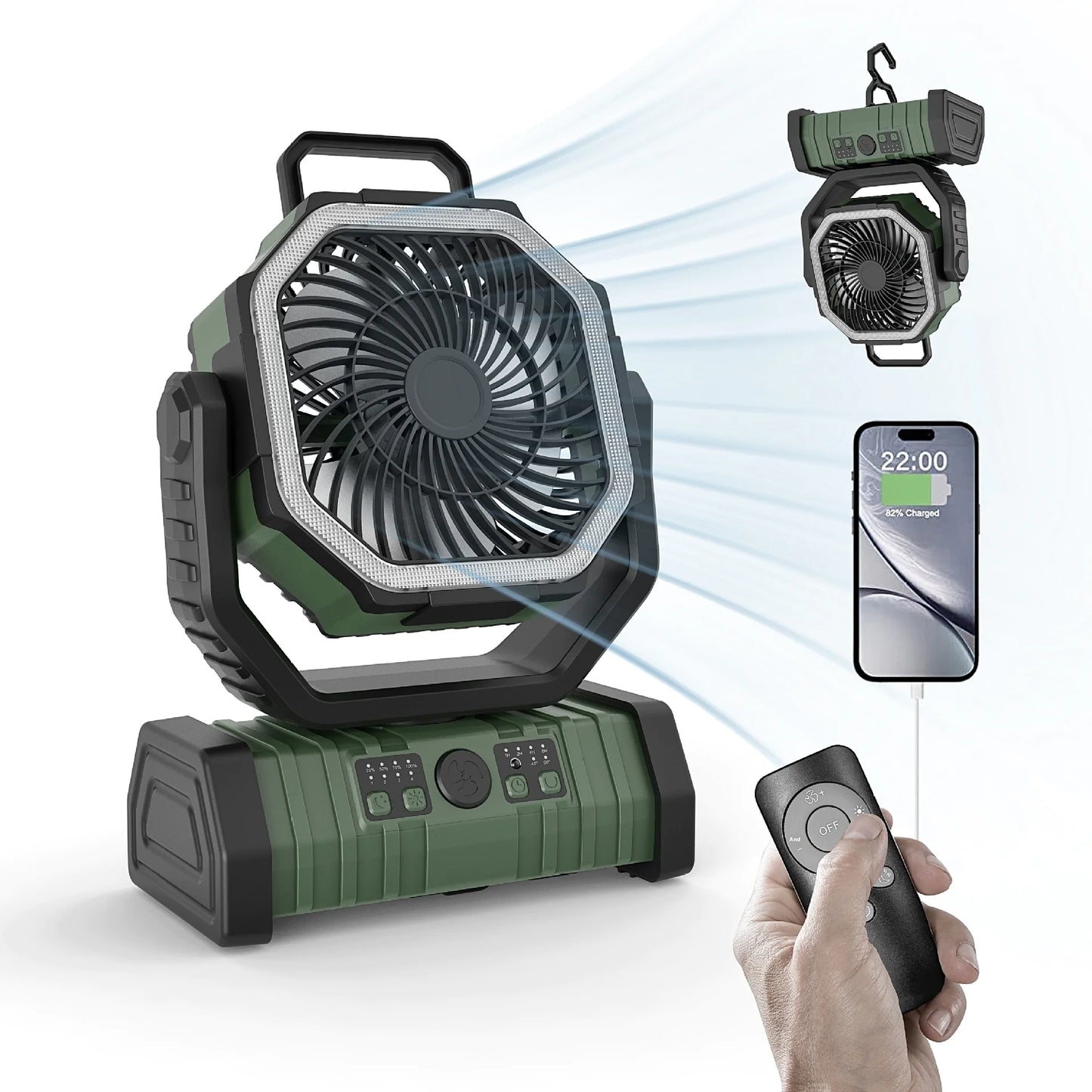 Outdoor Household Power Bank LED Light Camping Fan - Ghemy.co.uk