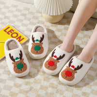 Christmas Elk Slippers – Soft, Cozy & Slip-On