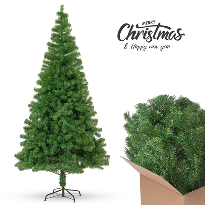 Christmas Tree Artificial Xmas Home Décor & Metal Stand 5Ft 6Ft 7Ft 8Ft Xmas - Ghemy.co.uk