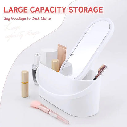 Portable Makeup Organizer with LED Light & Mirror - Ghemy.co.uk