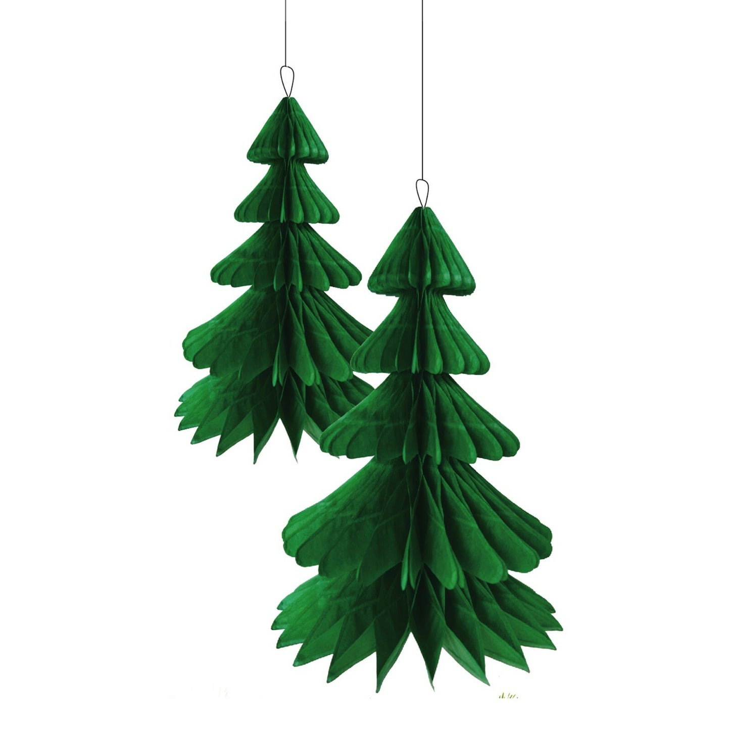 2 Decorative Christmas Honeycomb Christmas Tree Tissue Hanging Santa Party D?Cor - Ghemy.co.uk