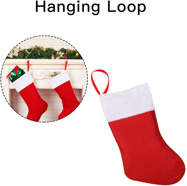 Red Santa Gift Sack – 38cm Christmas Stocking for Presents