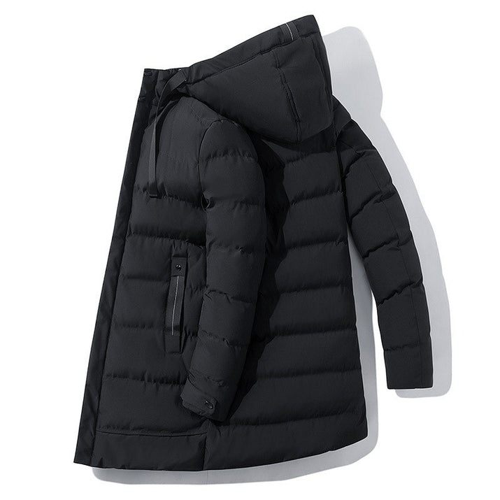 Men's Long Hooded Puffer Jacket – Quilted & Winter Warm