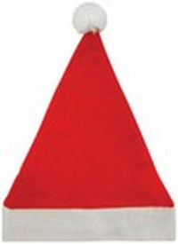 2-Pack Adult Santa Hats – Unisex with White Plush Trim (Christmas)