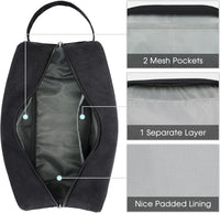 Travel Toiletry Wash Bag for Men and Women Traveling Dopp Kit Shaving Bag for Toiletries Accessories (Black) - Ghemy.co.uk