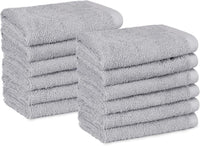 Face Towels for Bathroom, 100% Cotton Extra Absorbent Washcloth, Fast Drying - Salon Towel - 12-Pack, Grey (30 X 30 Cm) - Ghemy.co.uk